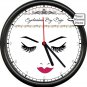 Personalized Your Name Microblading Eyebrows Eye Lashes Tattoo Sign Wall Clock