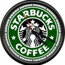 Starbucks Coffee Latte Espresso Shop Stand Drive Through Cafe Sign Wall Clock