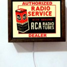 RCA Radio Tube Dealer Retro Vintage Service Repair Light Lighted Sign