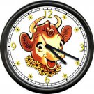 Bordens Elsie The Cow Milk Butter Dairy Sign Wall Clock