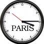 Time Zone Dubai New York Paris London Tokyo Travel Map Gift Sign Wall Clock