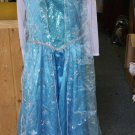 Elsa Frozen Costume Dress Snowflakes Attached Cape Teen Woman Plus Size 14 Short