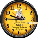 Butcher Shop Owner Meat Cutter Grocery Store Personalized Gift Sign Wall Clock