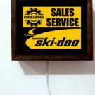 Ski-Doo Bombardier Snowmoble Motorcycle Repair Service Shop Light Lighted Sign
