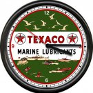 Texaco Marine Boat Lube Gas Service Station Attendant Pump Sign Wall Clock