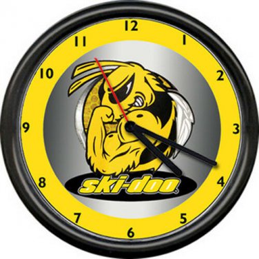 Ski-Doo Angry Bee Ski Doo Snowmobile Racing Retro Vintage Dealer Sign Wall Clock