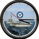 USS Kitty Hawk CV-63 US Navy Veteran US Navy Military Ship Sign Wall Clock