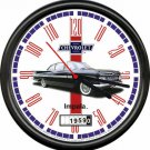 Licensed 1959 Chevy Impala Black Muscle Car General Motors Retro Sign Wall Clock