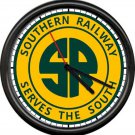 Southern Railway Serves South Railroad Rail Line Train Conductor Sign Wall Clock