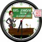Personalized School Teacher Name University Professor Gift Sign Wall Clock