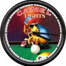Joe Camel Playing Billiard Pool Table Advertising Game Cigarette Sign Wall Clock