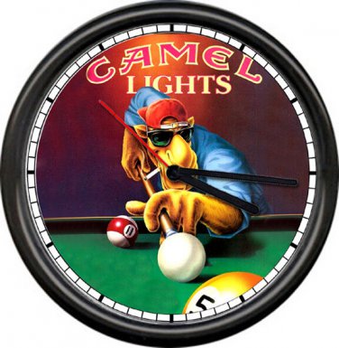 Joe Camel Playing Billiard Pool Table Advertising Game Cigarette Sign Wall Clock