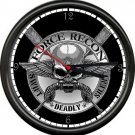 US Marine Corp Recon Team Reconnaissance USMC Military Service Sign Wall Clock