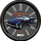 Licensed 1965 Pontiac GTO Convertible Blue General Motors Retro Sign Wall Clock
