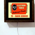 RCA Electron Tubes Authorized Dealer TV Radio Service Sales Light Lighted Sign