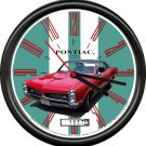 Licensed 1967 Pontiac GTO Red Muscle Car General Motors Retro Sign Wall Clock