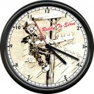 Reddy Kilowatt High Voltage Lineman Telephone Pole Electrician Sign Wall Clock