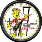Reddy Kilowatt Appalachian Power West Virginia Electric Lineman Sign Wall Clock
