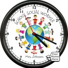 Personalized School Social Worker Make A Difference Kids Lives Matter Wall Clock