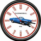 Licensed 1968 Oldsmobile Cutlass 442 Muscle Car General Motors Sign Wall Clock