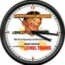 Lionel Train Cars Set Retro Conductor Railroad Retro Advertising Sign Wall Clock