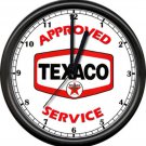 Texaco Gas Service Station Attendant Logo Pump Sign Wall Clock
