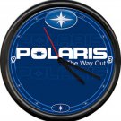 Polaris Way Out Snowmobile Dealer Racing Sales Repair Sign Wall Clock