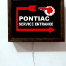 Pontiac Service Entrance Garage Dealer Sales Retro Vintage Light Lighted Sign