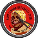 Aunt Jemima Breakfast Club Pancake Black Mammy Americana Art Sign Wall Clock