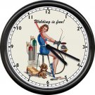 Welding Welder Sexy Pin Up Girl Pinup Retro Vintage Look Shop Sign Wall Clock