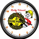Reddy Kilowatt Duke Power Electric Service Company Electrician Sign Wall Clock