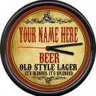 Personalized Your Name Beer Brewing Tavern Man Cave Retro Bar Sign Wall Clock