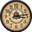 Retro Vintage Bell Telephone System Telegraph System Operator Sign Wall Clock