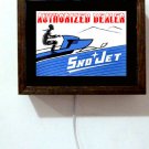 Sno Jet Snojet Snowmobile Racing Dealer Sales Service Retro Light Lighted Sign