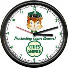 Cities Service Gas Station Beaver Retro Pump Sign Wall Clock