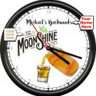 Personalized Your Name Moonshine Distillery Mason Jar Alcohol Sign Wall Clock
