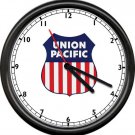 Union Pacific  Lines Railroad Train Conductor Advertising Retro Sign Wall Clock