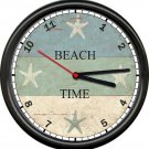 Beach Time Lake Cabin River House Country Decor Style Decor Sign Wall Clock NEW