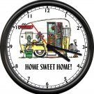 Trailer Park Camper Canned Ham Retro Vintage Glamping Home Sweet Sign Wall Clock