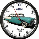 Licensed 1955 Blue Chevy Belair 2 Door Chevrolet General Motors Sign Wall Clock Licensed 1955 Blue Chevy Belair 2 Door Chevrolet General Motors Sign Wall Clock