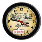 Personalized Electrical Electrician Tools Vintage  Retro Art Sign Wall Clock