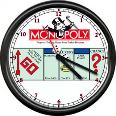 Monopoly Man Retro Game  Advertising Sign Wall Clock
