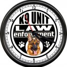 Police Officer K9 Unit German Shepherd Dog Law Enforcement Cop Sign Wall Clock Police Officer K9 Unit German Shepherd Dog Law Enforcement Cop Sign Wall Clock