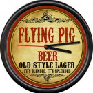 Flying Pig When Fly Beer Ale Brewing Tavern Man Cave Retro Bar Sign Wall Clock