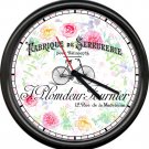French Shabby Apartment English Garden Flowers Paris Bicycle Sign Wall Clock