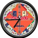 Lionel Train Monopoly Game  Advertising Sign Wall Clock