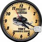 Your Name Snowmobile Sales Service Sports Cheetah Racing Vintage Sign Wall Clock