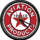 Texaco Gas Oil Service Station Attendant Aviation Pilot Pump Sign Wall Clock