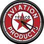 Texaco Gas Oil Service Station Attendant Aviation Pilot Pump Sign Wall Clock