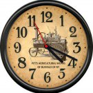Pitts Agricultural Works Buffalo NY Portable Steam Engine Retro Sign Wall Clock